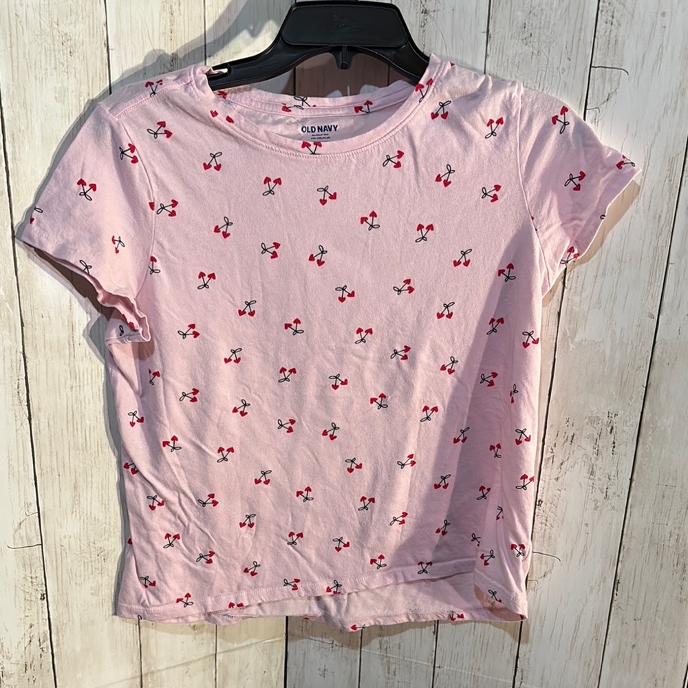 Old Navy Pink Fitted Short Sleeve Tee